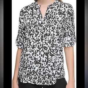 Black and White Women's Top